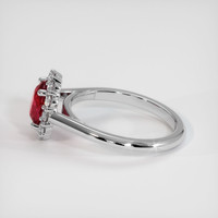 1.10 Ct. Ruby Ring, Platinum 950 4