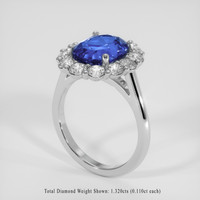 4.31 Ct. Blue Sapphire Ring, Platinum 950 2