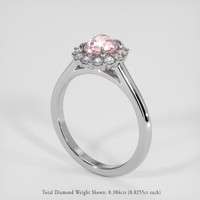 1.23 Ct. Pink Sapphire Ring, Platinum 950 2