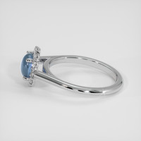 1.60 Ct. Greyish Blue Sapphire Ring, Platinum 950 4