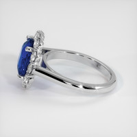 4.25 Ct. Blue Sapphire Ring, Platinum 950 4