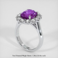 3.68 Ct. Sapphire Ring, Platinum 950 2