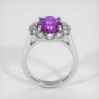 3.68 Ct. Pinkish Purple Sapphire Ring, Platinum 950 3