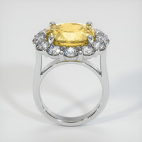 11.09 Ct. Yellow Sapphire Ring, Platinum 950 3