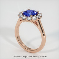 1.85 Ct. Sapphire Ring, 14K Rose Gold 2
