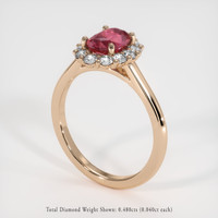 1.54 Ct. Ruby Ring, 14K Rose Gold 2