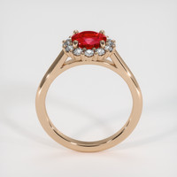 0.99 Ct. Ruby Ring, 14K Rose Gold 3