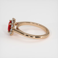 0.99 Ct. Ruby Ring, 14K Rose Gold 4