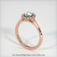 0.67 Ct. Green Sapphire Ring, 14K Rose Gold 2