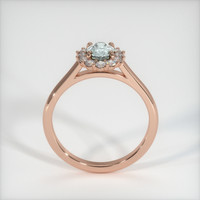 0.67 Ct. Green Sapphire Ring, 14K Rose Gold 3