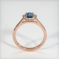 0.68 Ct. Greyish Blue Sapphire Ring, 18K Rose Gold 3