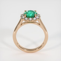 1.31 Ct. Emerald  Ring - 18K Rose Gold