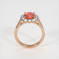 2.50 Ct. Padparadscha Sapphire Ring, 18K Rose Gold 3