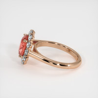 2.50 Ct. Padparadscha Sapphire Ring, 18K Rose Gold 4