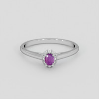 0.27 Ct. Purple Sapphire Ring, Silver 1