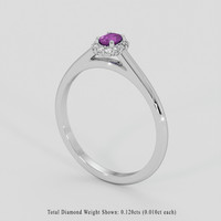 0.27 Ct. Purple Sapphire Ring, Silver 2