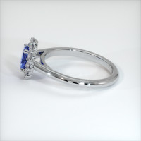 0.86 Ct. Blue Sapphire Ring, 10K White Gold 4