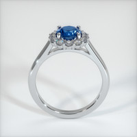 0.88 Ct. Greenish Blue Sapphire Ring, 10K White Gold 3