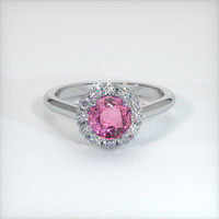 1.28 Ct. Pink Sapphire Ring, 10K White Gold 1