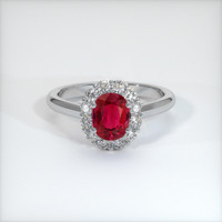 1.62 Ct. Ruby Ring, 10K White Gold 1