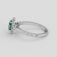 1.16 Ct. Bluish Green Sapphire Ring, 10K White Gold 4