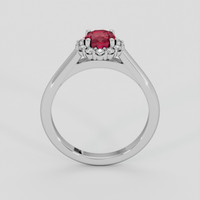 0.93 Ct. Reddish Pink Sapphire Ring, 10K White Gold 3