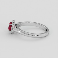 0.93 Ct. Reddish Pink Sapphire Ring, 10K White Gold 4