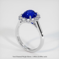 4.23 Ct. Sapphire Ring, 14K White Gold 2