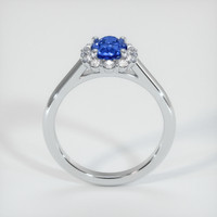 0.76 Ct. Blue Sapphire Ring, 14K White Gold 3