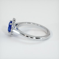 0.76 Ct. Blue Sapphire Ring, 14K White Gold 4