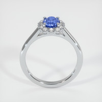 0.78 Ct. Blue Sapphire Ring, 14K White Gold 3