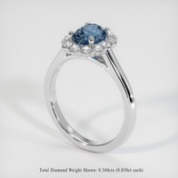 1.20 Ct. Gemstone Ring, 14K White Gold 2