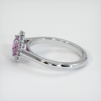 0.86 Ct. Pink Sapphire Ring, 14K White Gold 4