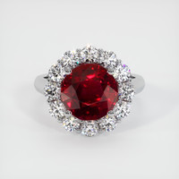 4.28 Ct. Ruby Ring, 14K White Gold 1