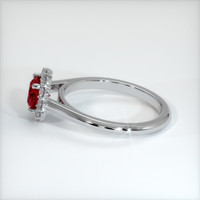 0.68 Ct. Ruby Ring, 14K White Gold 4