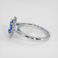2.25 Ct. Blue Sapphire Ring, 14K White Gold 4