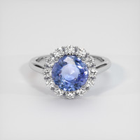 2.58 Ct. Sapphire Ring, 14K White Gold 1