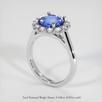 2.58 Ct. Sapphire Ring, 14K White Gold 2