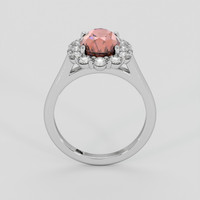 3.08 Ct. Pinkish Brown Sapphire Ring, 14K White Gold 3