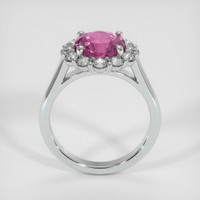 2.07 Ct. Purplish Pink Sapphire Ring, 14K White Gold 3