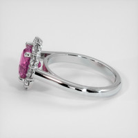 2.07 Ct. Purplish Pink Sapphire Ring, 14K White Gold 4