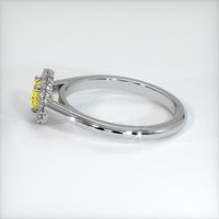 0.75 Ct. Yellow Sapphire Ring, 14K White Gold 4