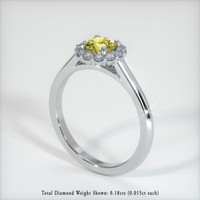 0.81 Ct. Yellow Sapphire Ring, 14K White Gold 2