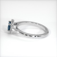 0.63 Ct. Sapphire Ring, 18K White Gold 4