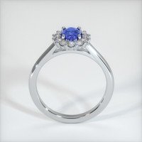 0.86 Ct. Blue Sapphire Ring, 18K White Gold 3