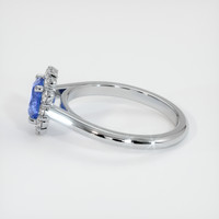 0.78 Ct. Sapphire Ring, 18K White Gold 4