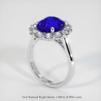 4.18 Ct. Sapphire Ring, 18K White Gold 2
