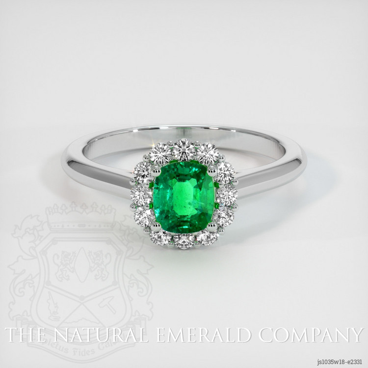 Emerald Ring 0.79 Ct. 18K White Gold | The Natural Emerald Company