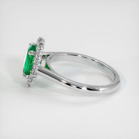 1.21 Ct. Emerald Ring, 18K White Gold 4