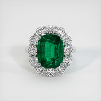 6.51 Ct. Emerald Ring, 18K White Gold 1